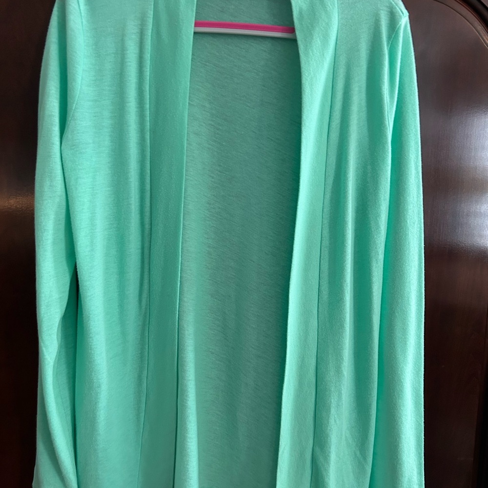 J. Crew Light Green Open Cardigan